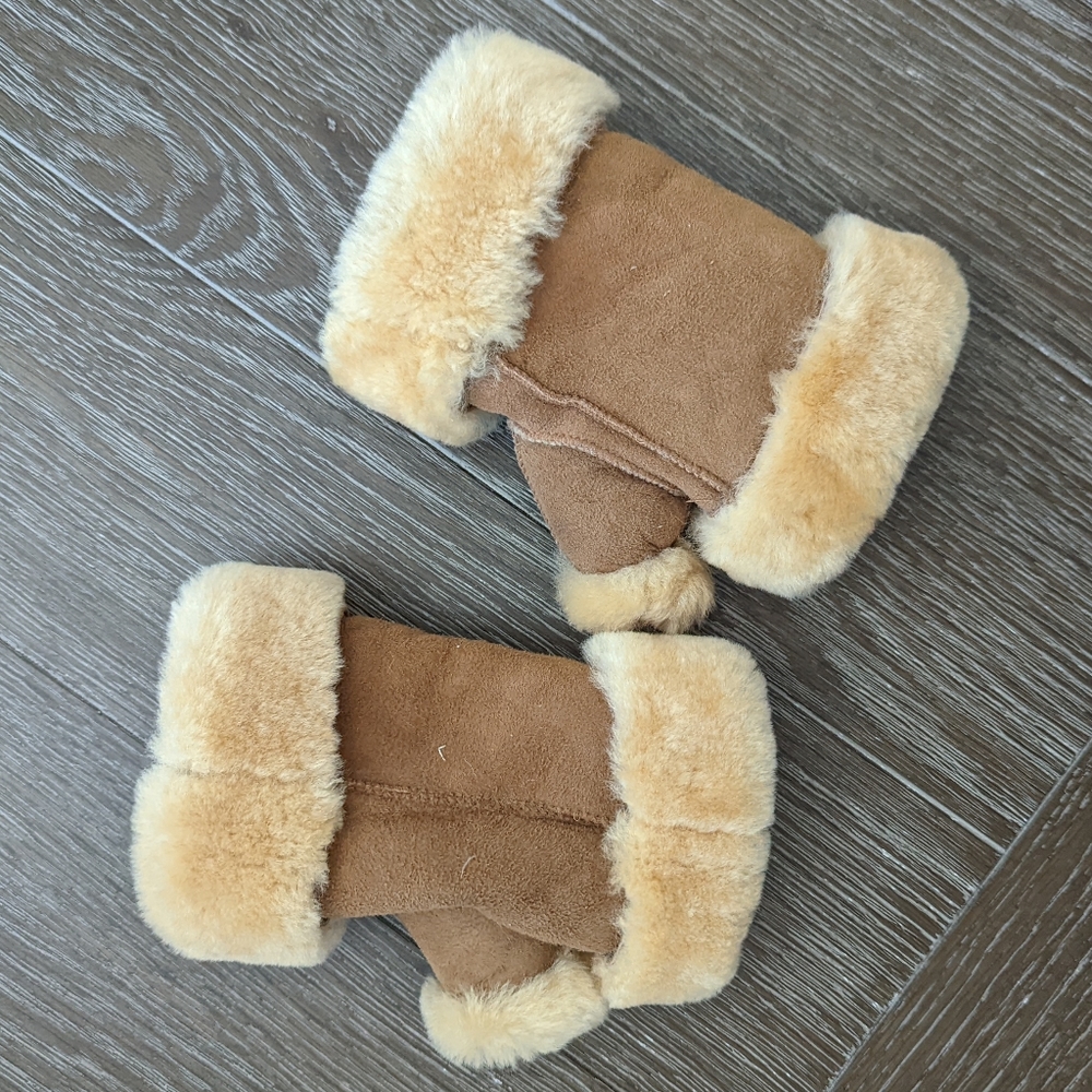 Suede and Fur Gloves